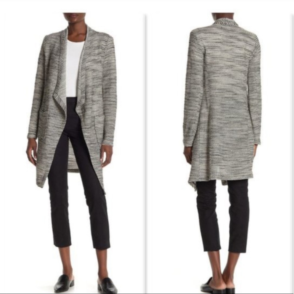 Bagatelle Xsmall Draped Open Front Long Cardigan Lightweight Jacket Duster